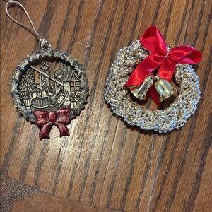 Festive Holiday Ornament Set with Red and Gold Accents